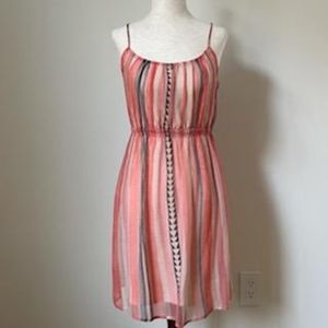 Cynthia Vincent Patterned Silk Dress